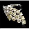 Image 1 : 14KT White Gold 5.67ctw Diamond Ring