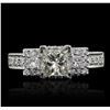 Image 1 : 18KT White Gold 1.90ctw Diamond Ring