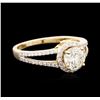 Image 2 : 14KT Yellow Gold 1.34ctw Diamond Ring