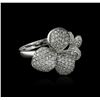 Image 2 : 14KT White Gold 0.77ctw Diamond Ring