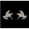 Image 1 : 0.25ctw Diamond Stud Earrings - 14KT White Gold