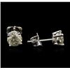 Image 2 : 14KT White Gold 1.36ctw Diamond Stud Earrings