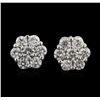 Image 1 : 14KT White Gold 1.57ctw Diamond Earrings