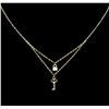 Image 1 : 0.07ctw Diamond Necklace - 14KT Yellow Gold