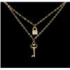 Image 2 : 0.07ctw Diamond Necklace - 14KT Yellow Gold
