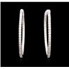Image 1 : 14KT White Gold 2.92ctw Diamond Earrings