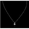 Image 1 : 14KT White Gold 0.80ctw Diamond Pendant With Chain
