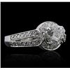 Image 2 : 14KT White Gold 1.63ctw Diamond Ring