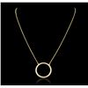 Image 1 : 18KT Yellow Gold 1.35ctw Diamond Pendant With Chain