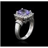 Image 2 : 14KT White Gold 2.38ct Tanzanite and Diamond Ring