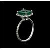 Image 3 : 14KT White Gold 2.78ct Emerald and Diamond Ring