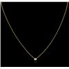 Image 1 : 14KT Yellow Gold 0.09ct Diamond Solitaire Necklace