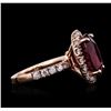 Image 3 : 14KT Rose Gold 8.69ct Ruby and Diamond Ring
