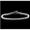Image 1 : 14KT White Gold 2.01ctw Diamond Tennis Bracelet