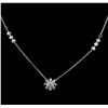 Image 2 : 0.08ctw Diamond Necklace - 14KT White Gold