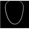 Image 1 : 14KT White Gold 6.92ctw Diamond Necklace