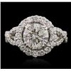 Image 1 : 18KT White Gold 2.58ctw Diamond Ring