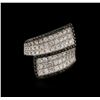 Image 1 : 14KT White Gold 2.53ctw Fancy Black Diamond Ring