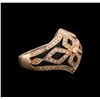 Image 2 : 14KT Rose Gold 3.42ct Onyx and Diamond Ring