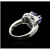 Image 3 : 14KT White Gold 5.21ct Tanzanite and Diamond Ring