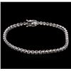 Image 1 : 2.20ctw Diamond Tennis Bracelet - 14KT White Gold