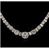 Image 2 : 32.76ctw Diamond Necklace - 18KT White Gold