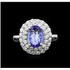 Image 1 : 1.92ct Tanzanite and Diamond Ring - 14KT White Gold