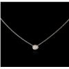 Image 2 : 14KT White Gold 0.24ct Diamond Necklace