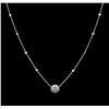 Image 2 : 0.74ctw Diamond Necklace - 14KT White Gold