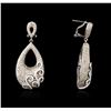 Image 2 : 14KT Black Gold 3.82ctw Diamond Earrings
