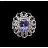Image 1 : 14KT White Gold 2.12ct Tanzanite and Diamond Ring