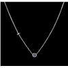 Image 2 : 0.21ctw Diamond Necklace - 14KT White Gold