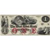 Image 1 : 1800s Vermont $1 Note West River Bank, Jamaca VT Obsolete Currency Note