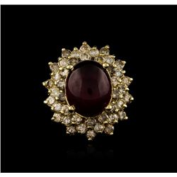 14KT Yellow Gold 9.94ct Ruby and Diamond Ring