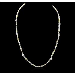 14KT White Gold 51.57ctw Rough Diamond Necklace