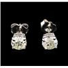 Image 1 : 1.42ctw Diamond Stud Earrings - 14KT White Gold