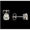 Image 2 : 1.42ctw Diamond Stud Earrings - 14KT White Gold