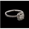 Image 2 : 14KT White Gold 1.06ctw Diamond Ring