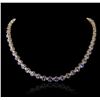 Image 1 : 14KT Yellow Gold 38.71ctw Tanzanite and Diamond Necklace