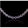 Image 2 : 14KT Yellow Gold 38.71ctw Tanzanite and Diamond Necklace