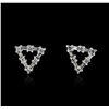 Image 1 : 14KT White Gold 0.50ctw Diamond Earrings