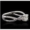 Image 2 : 14KT White Gold 1.50ctw Diamond Ring