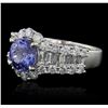 Image 2 : 14KT White Gold 2.52ct Tanzanite and Diamond Ring