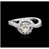 Image 1 : 14KT White Gold 1.24ctw Diamond Ring