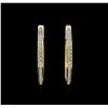 Image 1 : 1.56ctw Diamond Earrings - 18KT Yellow Gold
