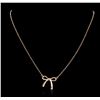 Image 1 : 14KT Rose Gold Bow Necklace