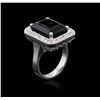 Image 3 : 14KT White Gold 11.30ct Tourmaline and Diamond Ring
