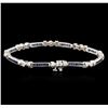Image 2 : 14KT White Gold 2.38ctw Sapphire and Diamond Bracelet