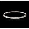 Image 1 : 14KT White Gold 3.00ctw Diamond Bangle Bracelet