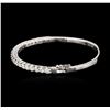 Image 2 : 14KT White Gold 3.00ctw Diamond Bangle Bracelet